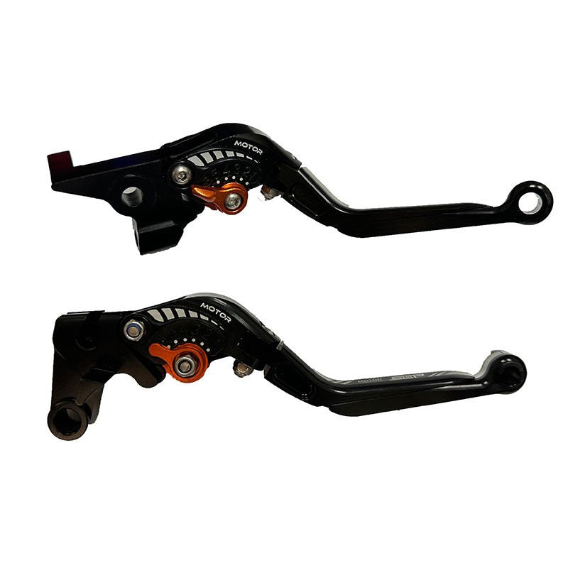 YAMAHA MT07 MT09 KOMPATIBLE KLAPPBARE AUSZIEHBARE HEBEL ORANGE