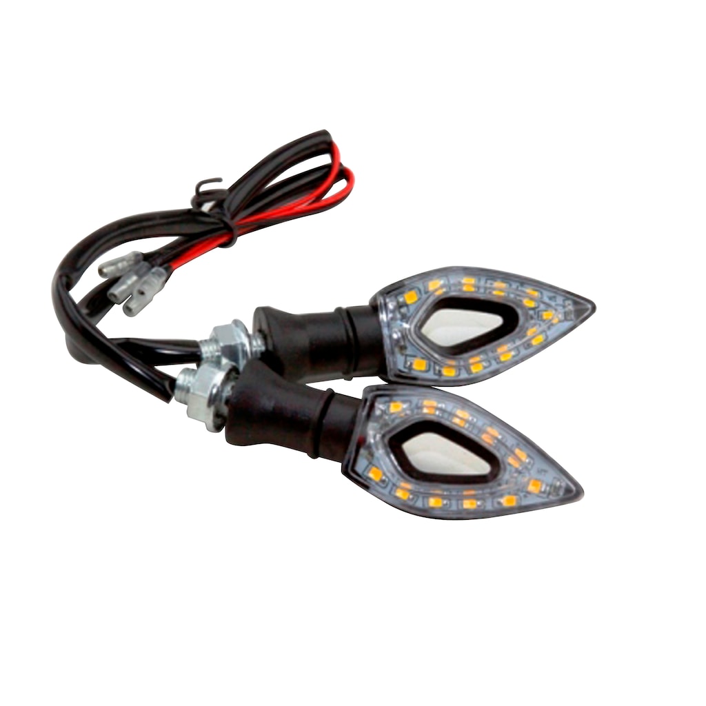 Sinyal LED Delikli Siyah Sarı Işık KL006 - MotoWing