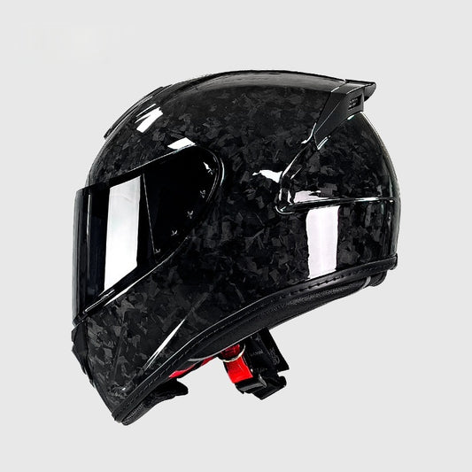 Karbon Fiber Tam Yüz Motosiklet Kaskı - MotoWing