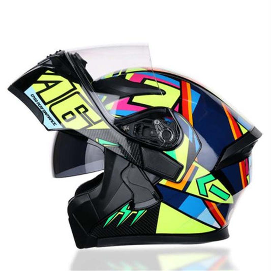 Tam Yüz Motosiklet Yarış Kaskı Çift Vizörlü - MotoWing
