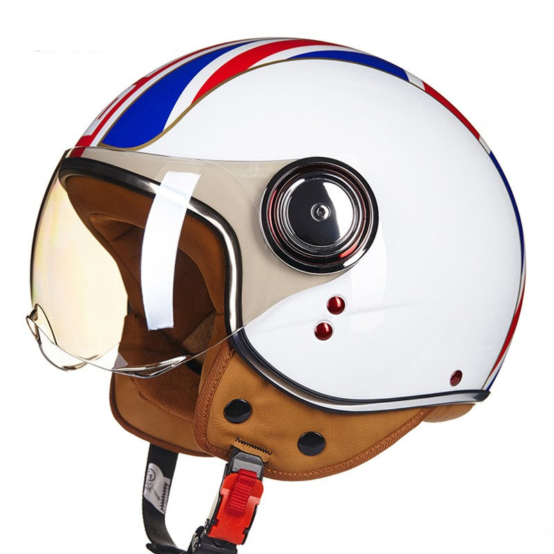 Hafif Retro Yarım Yüz Motosiklet Kaskı ABS - MotoWing
