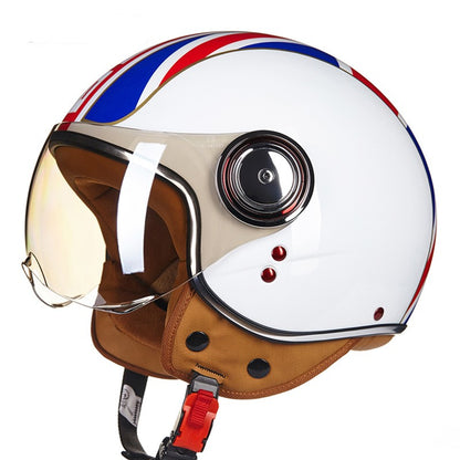 Hafif Retro Yarım Yüz Motosiklet Kaskı ABS - MotoWing