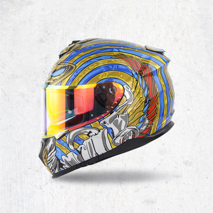 Motosiklet Tam Yüz Kaskı Çift Lens Tam Kapalı - MotoWing