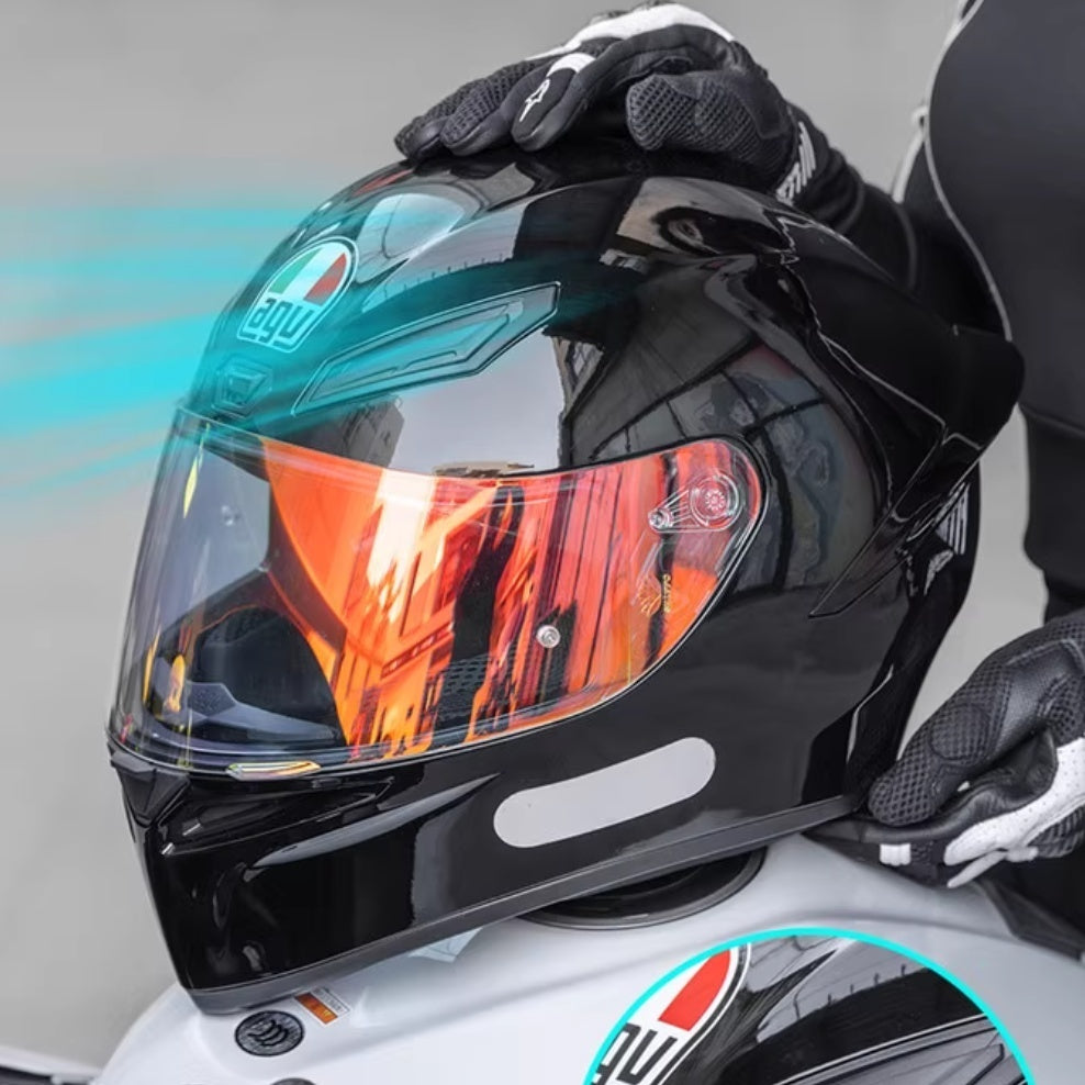 Hafif Yazlık Havalandırmalı Tam Yüz Motosiklet Kaskı - MotoWing